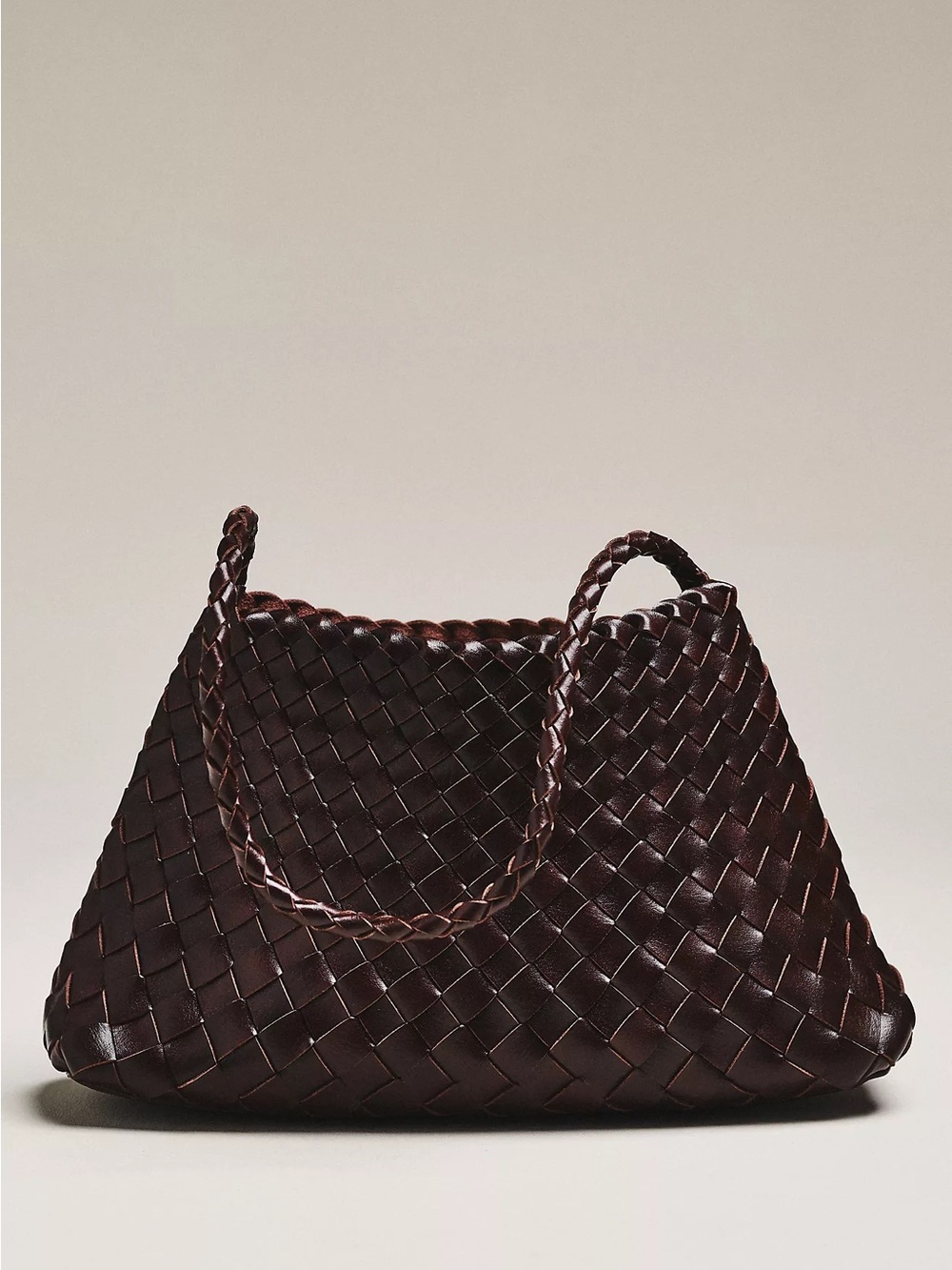 Woven Brown Shoulder Bag - Picture 2 of 4